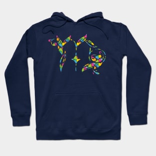 Floral Virgo sign colorful spray Hoodie